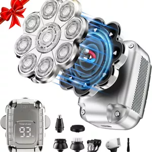 5in1 Rotary Shaver Cordless Hair Trimmer Bald Head Razor Electric Men Wet Dry 9D - Picture 1 of 14
