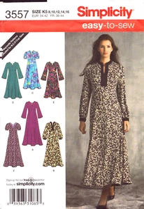 McCall's 3557 ~Misses'/Miss PETITE Pullover Dress In 2 Lengths-Sleeves Vary-8-16 - Picture 1 of 5