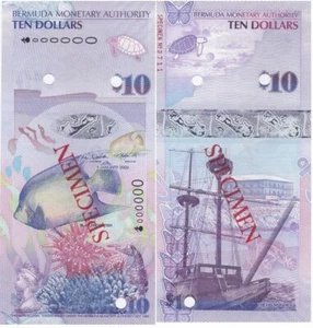 Bermuda - 10 Dollars 2009 UNC P. 59s - Specimen Lemberg-Zp - Picture 1 of 1