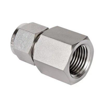 FITOK 316 SS 1/4 in Tube OD x 1/4 Female NPT Compression Tube Fitting Connector - Image 1 of 2