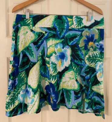 Mujer Falda Caribbean Joe Tropical Beach Atture Petite L Vacation Resort Wear Foto 1 de 2