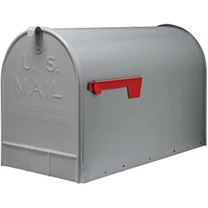 Gibraltar Stanley (ST200000) Post Mount Jumbo Mailbox, Galvanized Steel - Silver - Picture 1 of 5
