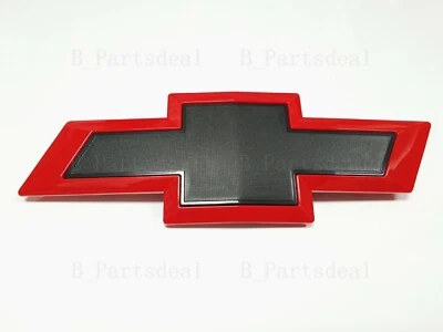 Emblemas de gravata borboleta vermelha preta somente frontal 2014-2015 Silverado Sierra 1500 2500HD 350 - Imagem 1 de 4