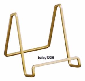 3" SMALL GOLD Plate Stand Square Wire Display Easel Tripar 50203