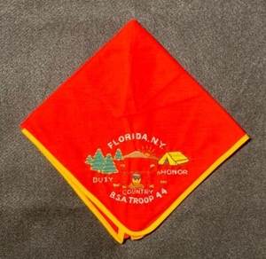 Vintage B.S.A. Neckerchief  “TROOP 44” ~ Florida, NY ~ item D129 - Picture 1 of 6