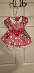 Disney Store Pink Minnie Mouse Sequin Costume Dress Child Size 4 Dress Up New - Picture 1 of 4