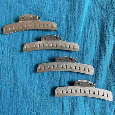 Лот из 4 винтажных зажимов для установки волн бабочек для Finger and Marcel Wave 3 дюйма - Изображение 1 из 4