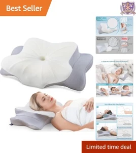 Cervical Pillow Memory Foam Queen Size Ergonomic Neck Support for Sleep Comfort - Picture 1 of 9