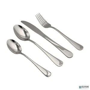 24 Piece Reflective Silver Flatware Set Stainless Steel Service For 6 - Picture 1 of 1