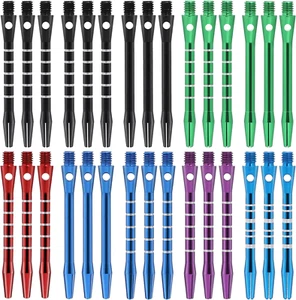 30 Packungen Dart Schäfte, Mehrfarbige Dart Schäfte für Stahlspitze, Aluminium 2BA Thr... - Bild 1 von 8