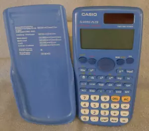 Casio fx-300ES PLUS Natural VPAM Two Way Power Calculator w/Cover BLUE - TESTED - Picture 1 of 10