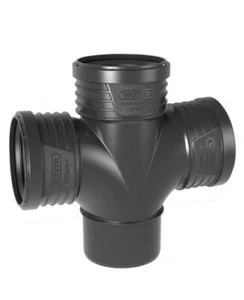 BRAGA DOPPIA A FLUSSO AVVIATO 87,5° STDA 110X110mm- WAVIN -art. 262648 - Imagen 1 de 2