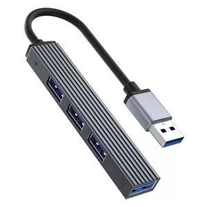 4-Port USB 3.0 Hub Splitter Ultra Super Slim Splitter For PC Macbook Air Laptop - Picture 1 of 8