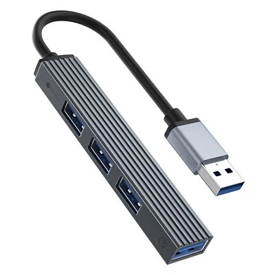 Divisor de concentrador USB 3.0 de 4 puertos divisor ultra súper delgado para PC Macbook Air Laptop Foto 1 de 4