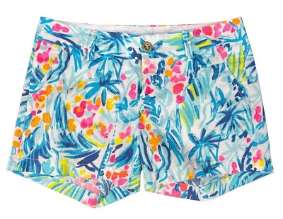 Lilly Pulitzer The Callahan Short Blue Green White Watercolor Women's Size 0 - Image 1 of 4