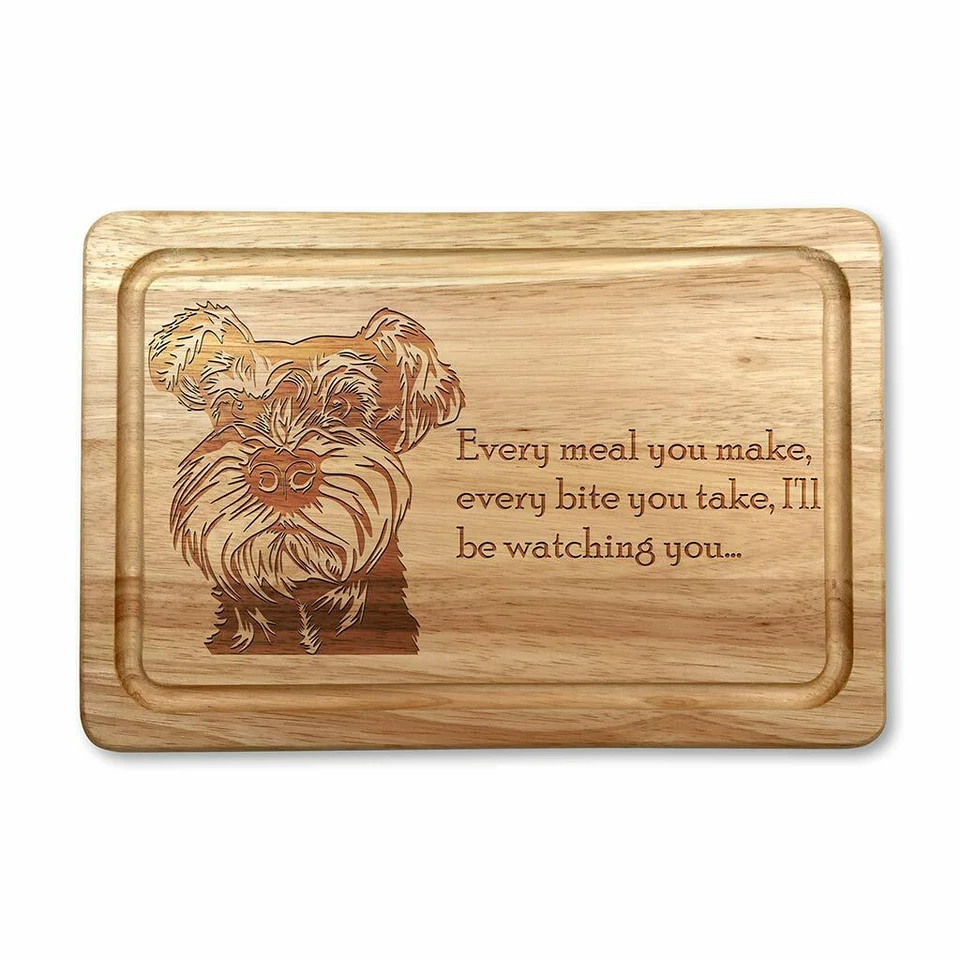 Miniature Schnauzer | Chopping Board | Gift | 30 x 20 cm | Dog Breed | Puppy - Image 1 of 1