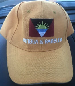 Mütze Kappe Antigua Barbuda Flagge Stickerei gelb sauber - Bild 1 von 5