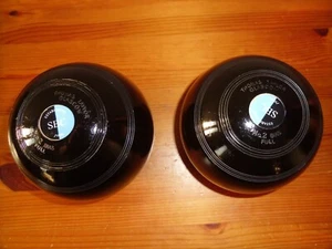 Thomas Taylor Glasgow Crown Green No. 2 Full Bias 2-12 bowls (2) with case VGC! - Picture 1 of 8
