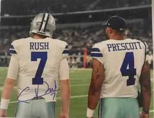 Foto autografiada 8x10 firmada por Cooper Rush de los Dallas Cowboys Central Michigan Gdst A - Imagen 1 de 8