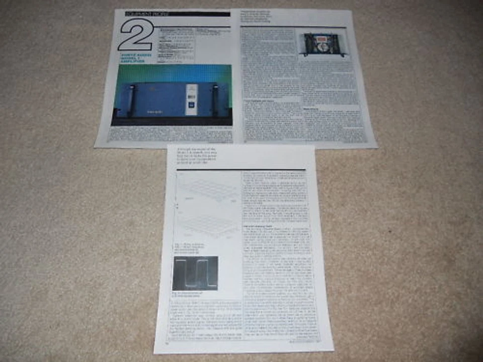 Forte Audio Model 1 Amplifier Review, 3 pg, 1987, Specs - Image 1 of 1