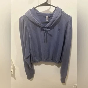 Felpa con cappuccio pullover Free People Movement Hot Shot XL blu nuova con etichetta - Foto 1 di 5