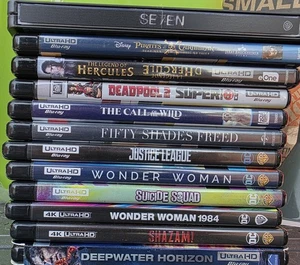 4K Ultra HD BLU RAY SET Seven Steelbook SHAZAM Wonder Woman DEADPOOL Hercules - Bild 1 von 3