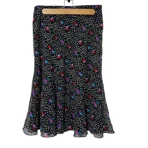 NWOT Jones New York Womens Silk Skirt Size 10 Polka Dot Office Party Present - Picture 1 of 5
