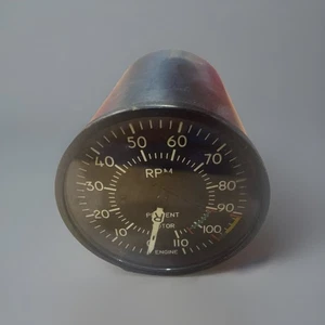 GE Helicopter Tachometer Indicator (8DJ67FCW) 8DJ67 FCW Bell 204-072-129-5 - Foto 1 di 5