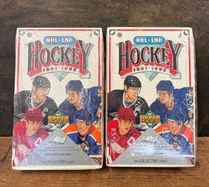 Lot of 2 - 1991-1992 Upper Deck Hockey Wax Boxes Factory Sealed - Picture 1 of 6