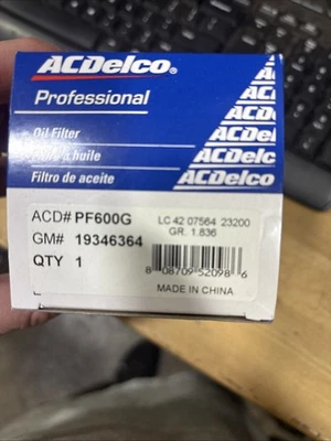 Genuine ACDelco For Jeep Wrangler JK 2018 Engine Oil Filter | Gold | 19346364 - Image 1 of 3