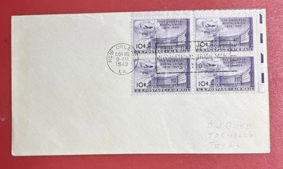 UNITED STATES UNIVERSAL POSTAL UNION AIRMAIL FDC SC#C42 UNCACHETED NPA - Image 1 of 2