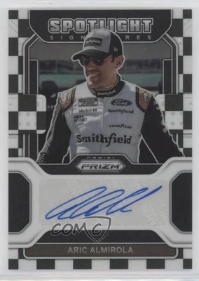 2022 Panini Prizm Spotlight Signatures Checkered Flag /25 Aric Almirola Auto - Image 1 of 2