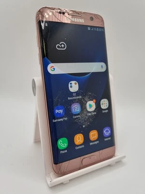 Samsung Galaxy S7 Edge Pink Unlocked 32GB 5.5" 12MP Android Smartphone #S03 - Image 1 of 4