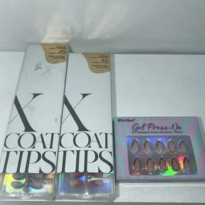 3 New BtArtbox Press On Nails Short/Medium Almond, Slightly Damaged Boxes - Picture 1 of 12