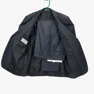 Canali 1934 Men's Dark Gray Pinstripe 52 Wool Suit Made in Italy  FITS 35X30 - Picture 1 of 21