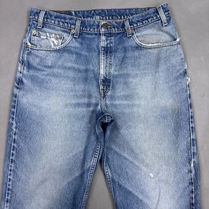 Vintage Levis Jeans Mens 36x30 Blue Relaxed 550 Distressed Denim Pant Washed Out - Picture 1 of 18