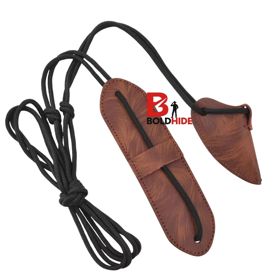 Corda Stringer Per Arco in Cuoio Marrone Per Longbow Ricurvo E Arco Tradizional - Immagine 1 di 4