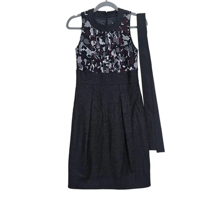 Burberry London Wool Cashmere Angora Silk Dress Size 4 Sheath Sleeveless Belt - Image 1 of 4