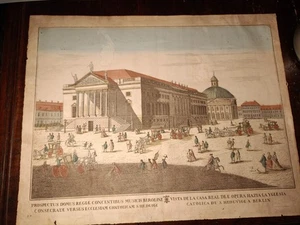 Berlino 1780 incisione originale Casa reale St. Edvige - Foto 1 di 9
