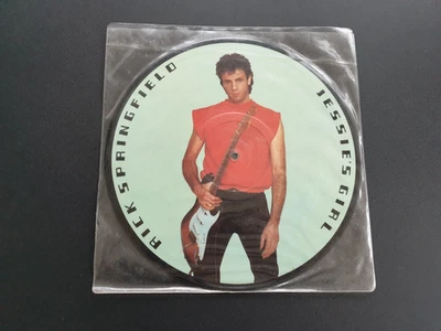 RICK SPRINGFIELD - JESSIE'S GIRL 1984 UK 10" VINYL RECORD PICTURE DISC      - Image 1 of 2