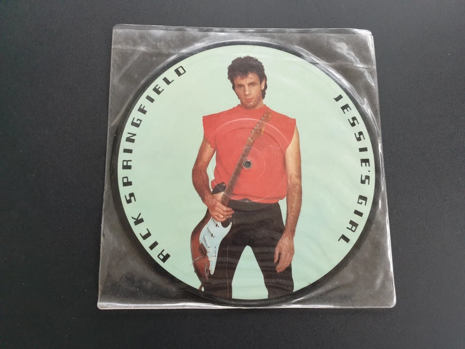 RICK SPRINGFIELD - JESSIE'S GIRL 1984 UK 10" VINYL RECORD PICTURE DISC      - Image 1 of 2