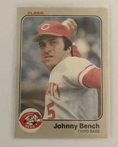 1983 Fleer Johnny Bench #584 Mint HOF - Picture 1 of 2