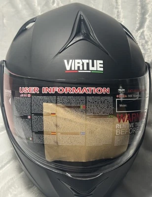 Virtue MD808-Full Face Motorcycle Helmet Flipup/Modular S 55 56cm - Image 1 of 4