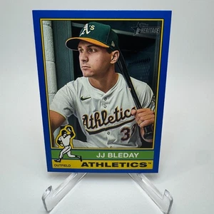 2025 Topps Heritage Baseball JJ Bleday Blue Border Oakland Athletics #421 - Bild 1 von 4