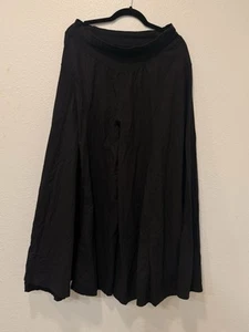 Luna Luz schwarze Palazzohose Größe Large hohe Taille weites Bein - Bild 1 von 10