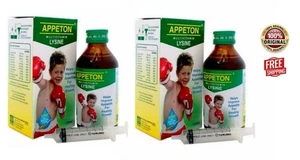 2 X APPETON Integratore Alimentare Multivitaminico Lisina (Sciroppo) 120ml - SPEDIZIONE GRATUITA - Foto 1 di 4