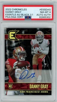 2022 Panini Chronicles Essentials Danny Gray Black Cracked Ice 1/1 Rookie Auto - Image 1 of 2
