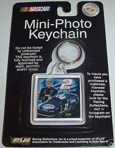 RUSTY WALLACE SIGNATURE MILLER LITE BEER NASCAR NEXTEL CUP PHOTO KEYCHAIN #01 Cover