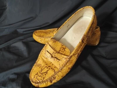 Tod's Damen Halbschuh Echtleder Python Gr. 37 1/2 Made in Italy - Bild 1 von 4