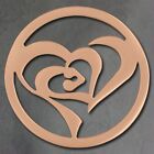 Amello Coins Rose 30 MM Inserts Ladies Heart IN Stainless Steel Plated ESC516E
